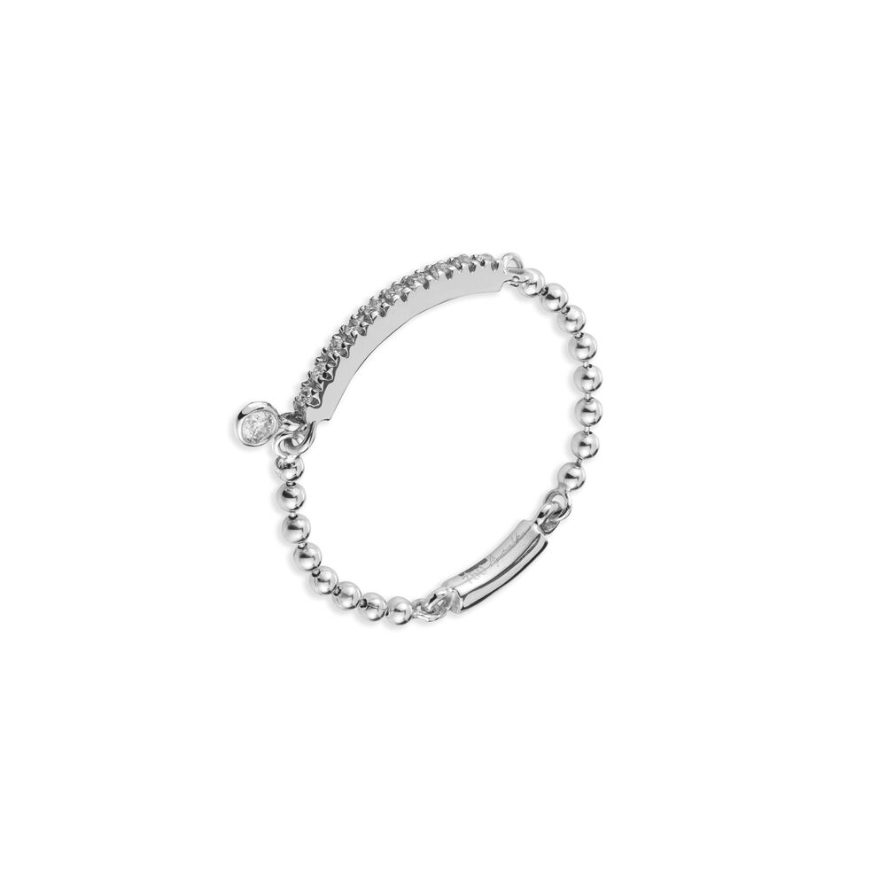 Fine Line 18ct White Gold Diamond Ring | Annoushka jewelley